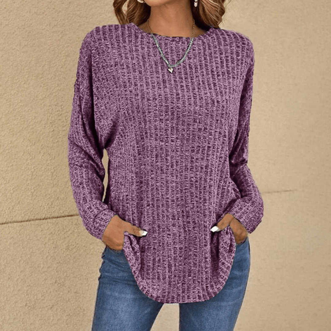 Levoire | Pull à côtes femmes Sweatshirt Cardigan Lilas