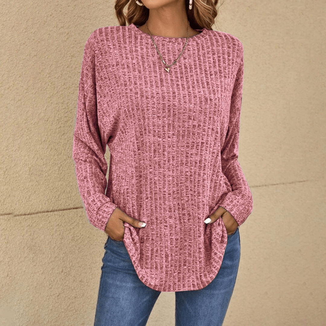 Levoire | Pull à côtes femmes Sweatshirt Cardigan Rosa