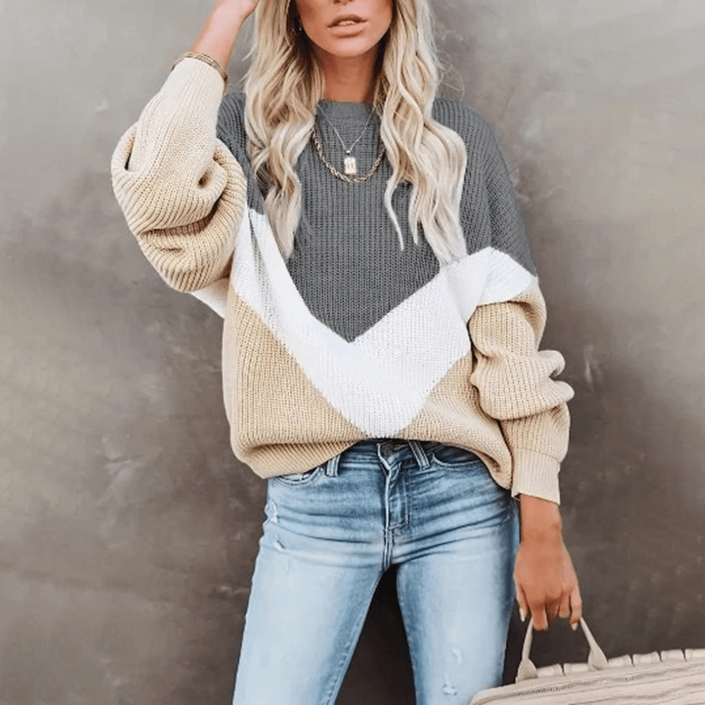 Levoire | Sweat-shirt tricot mode femme Jumper Gilet Gris