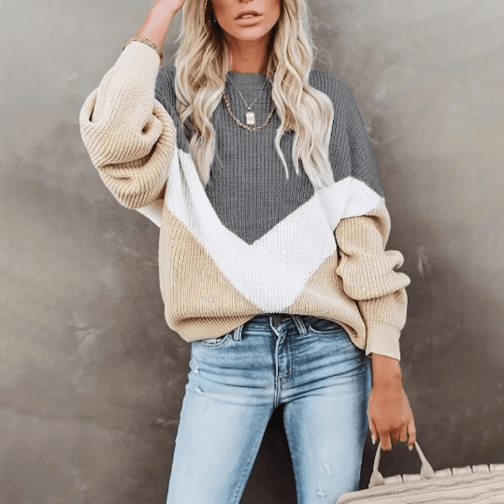 Levoire | Sweat-shirt tricot mode femme Jumper Gilet Gris