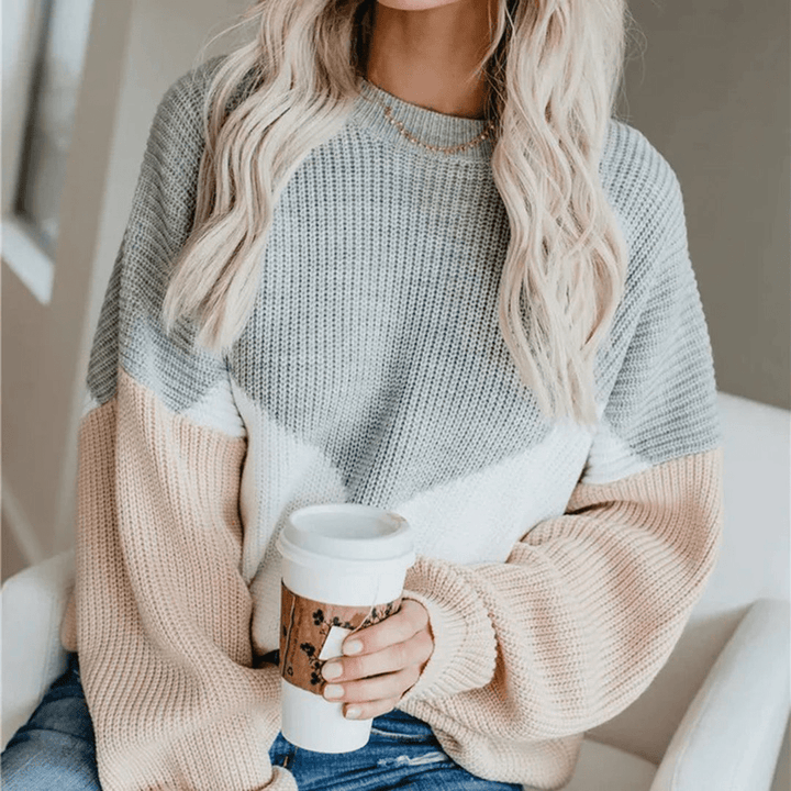 Levoire | Sweat-shirt tricot mode femme Jumper Gilet Gris clair