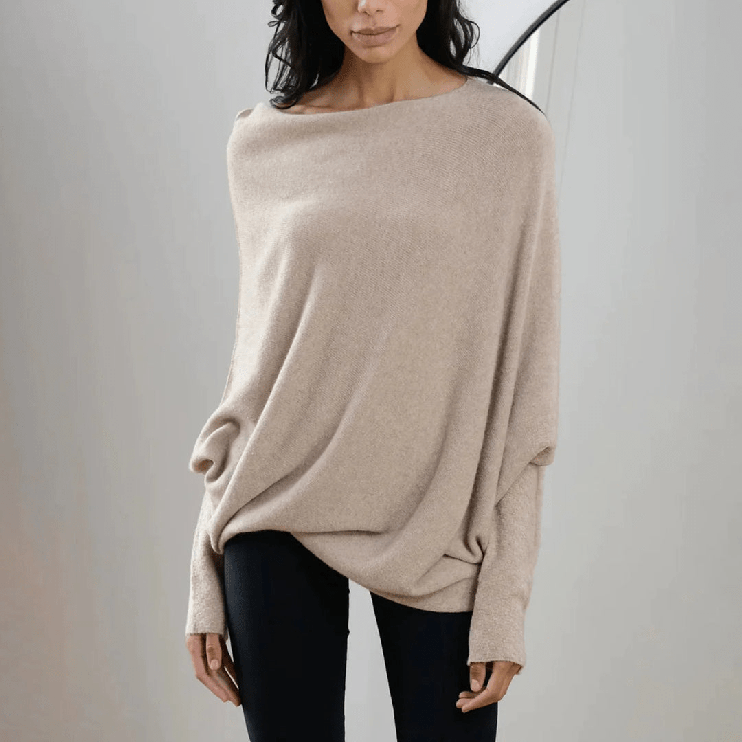 Levoire | Pull polyvalent avec épaules dénudées dames pull gilet Beige Taille unique