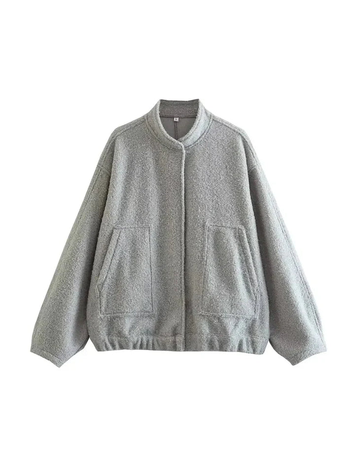 Levoire | Veste Bomber Confortable Grande Taille Gris