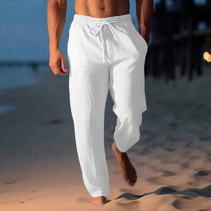 Levoire | Pantalons D'Été En Lin De Différentes Couleurs Blanc