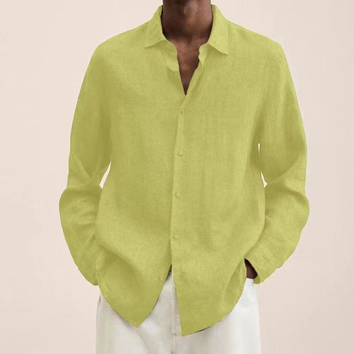 Levoire | Chemise Décontractée Pour Hommes En Coton À Manches Longues
