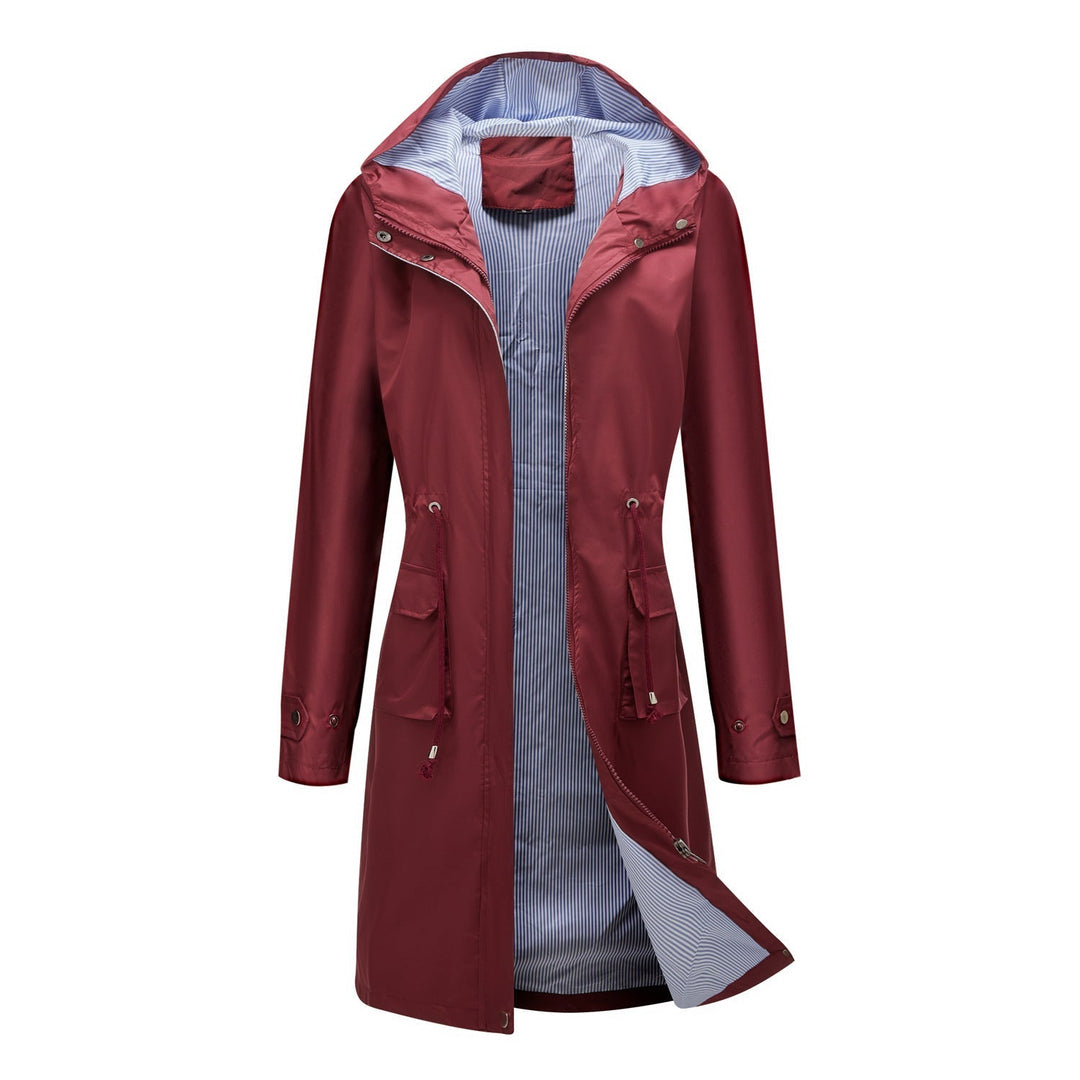 Levoire | Manteau Avec Capuche Élégante Bordeaux