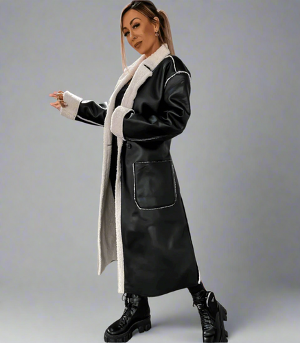 Levoire | Longue Veste En Cuir Femme