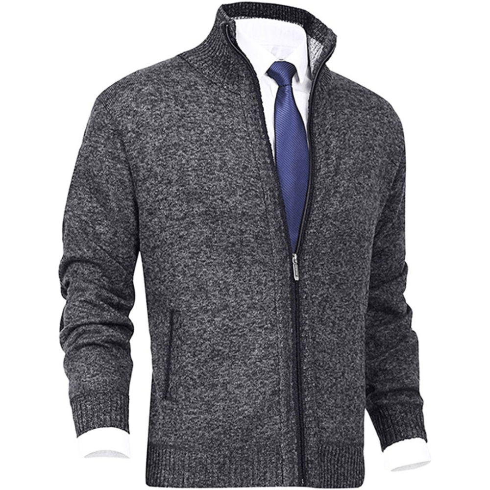 Levoire | Gilets de loisirs avec fermeture éclair pour hommes tendance et polyvalent Gris foncé