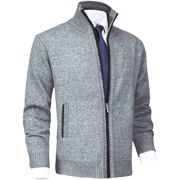Levoire | Gilets de loisirs avec fermeture éclair pour hommes tendance et polyvalent Gris clair