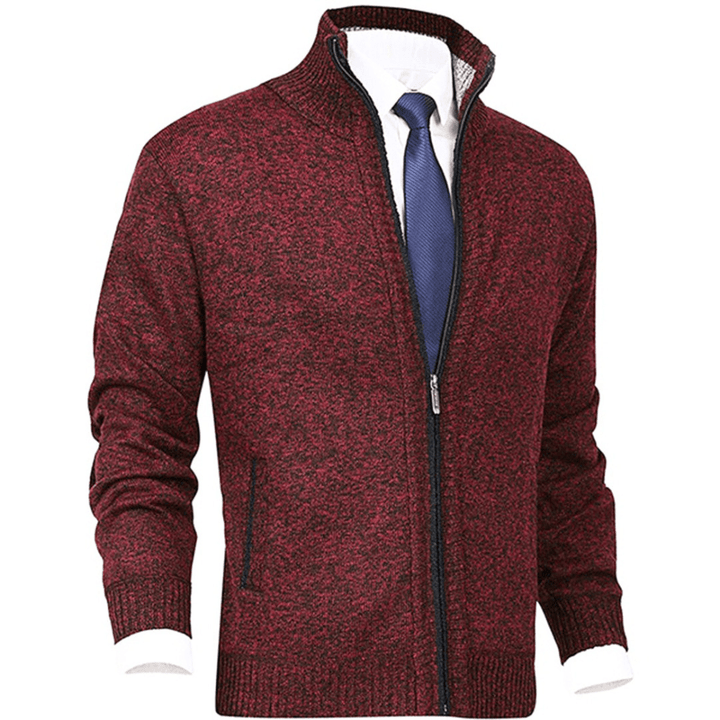 Levoire | Gilets de loisirs avec fermeture éclair pour hommes tendance et polyvalent Rot
