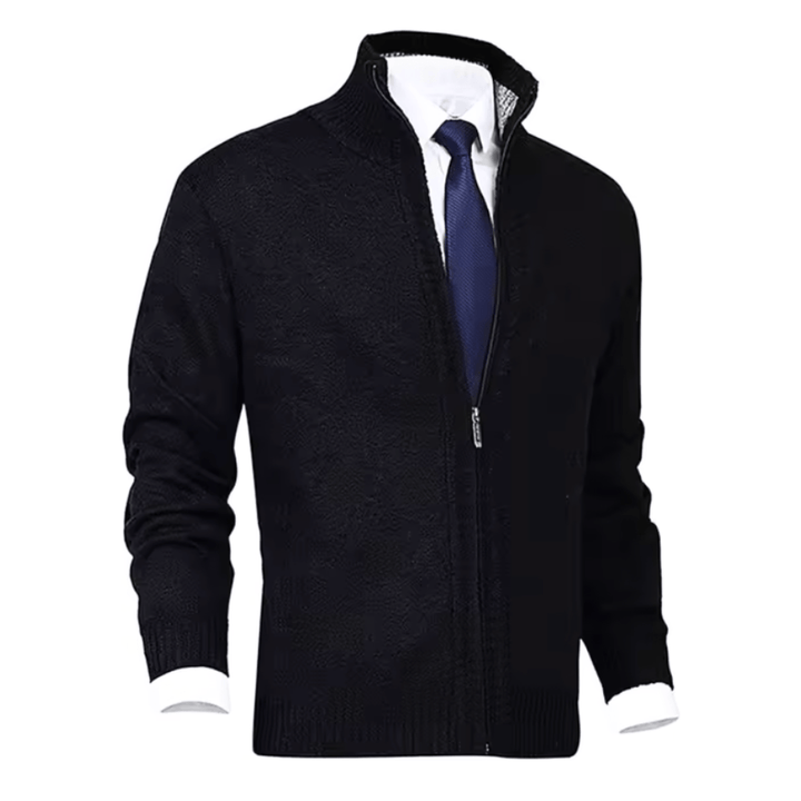 Levoire | Gilets de loisirs avec fermeture éclair pour hommes tendance et polyvalent Noir