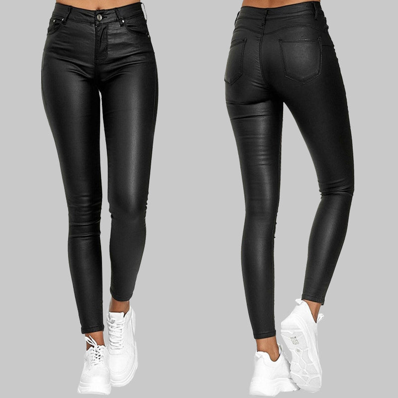 Levoire | Pantalon en cuir skinny Noir