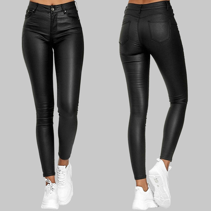 Levoire | Pantalon en cuir skinny Noir