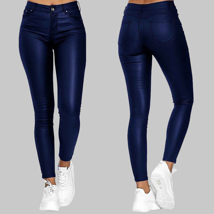 Levoire | Pantalon en cuir skinny Bleu