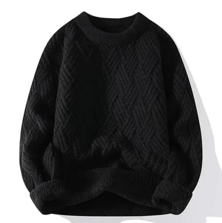 Levoire | Pullover pour hommes chaud et confortable en tricot Noir Style 2