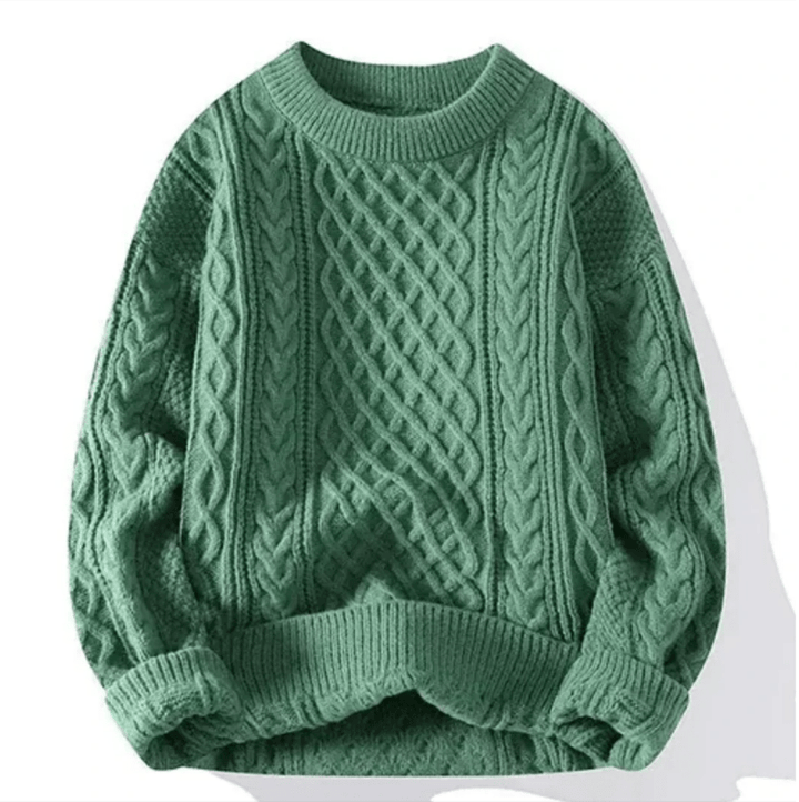 Levoire | Pullover pour hommes chaud et confortable en tricot Vert Style 1