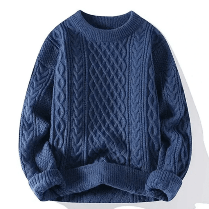 Levoire | Pullover pour hommes chaud et confortable en tricot Bleu Stil 1