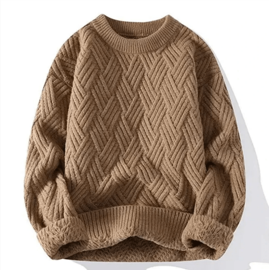 Levoire | Pullover pour hommes chaud et confortable en tricot Khaki Style 2