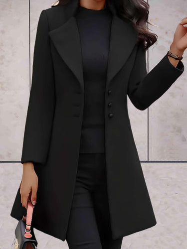 Levoire | Trench-Coat Formel Avec Col Découpé Et Fermeture À Bouton