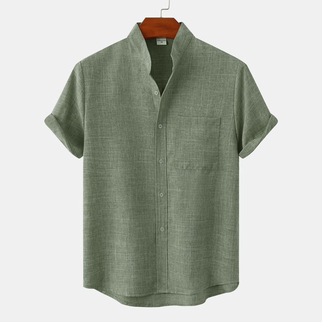 Levoire | Chemise Coton Boutons Homme Vert
