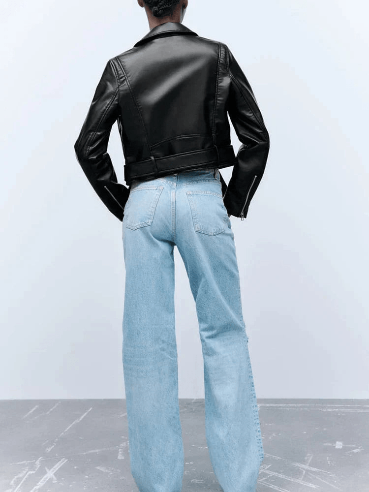 Levoire | Veste cuir noire légère femme