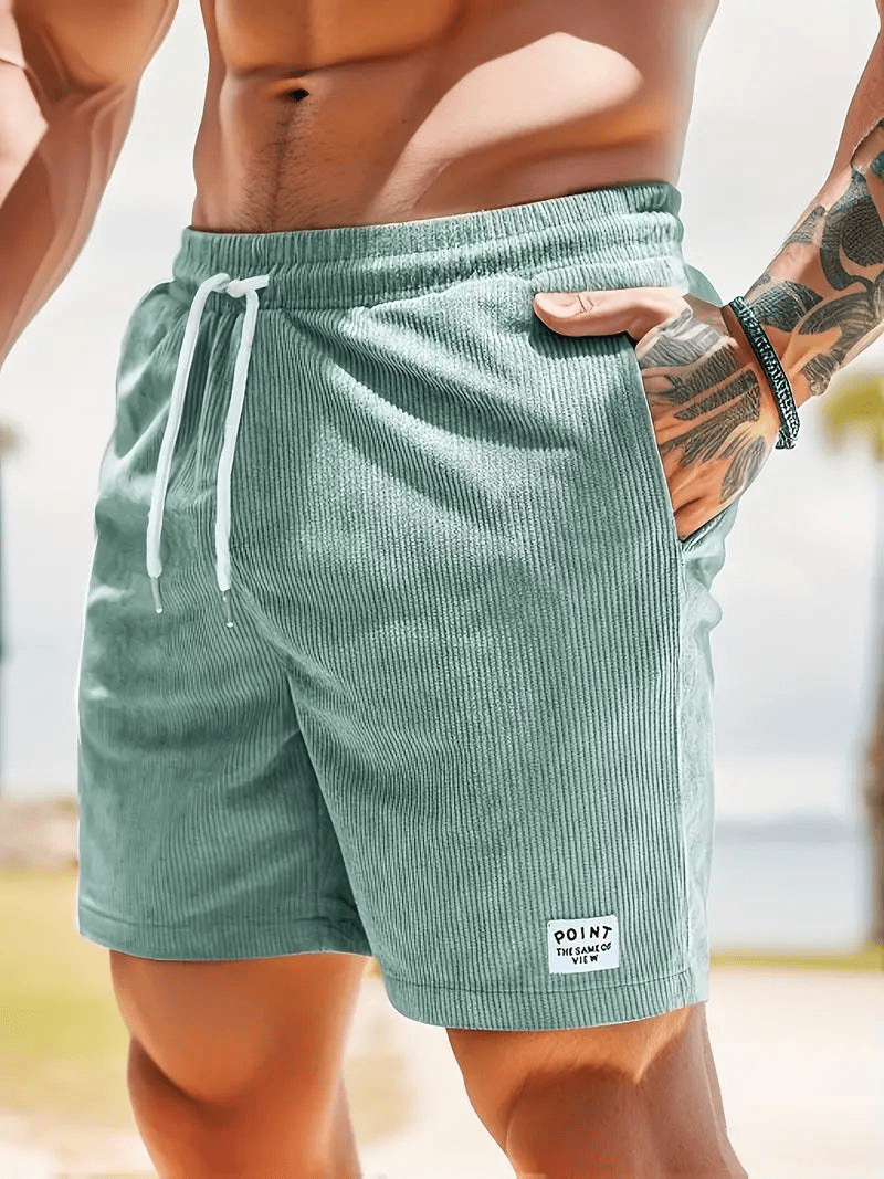 Levoire | Shorts pour hommes élégants Ajustement décontracté Cyan