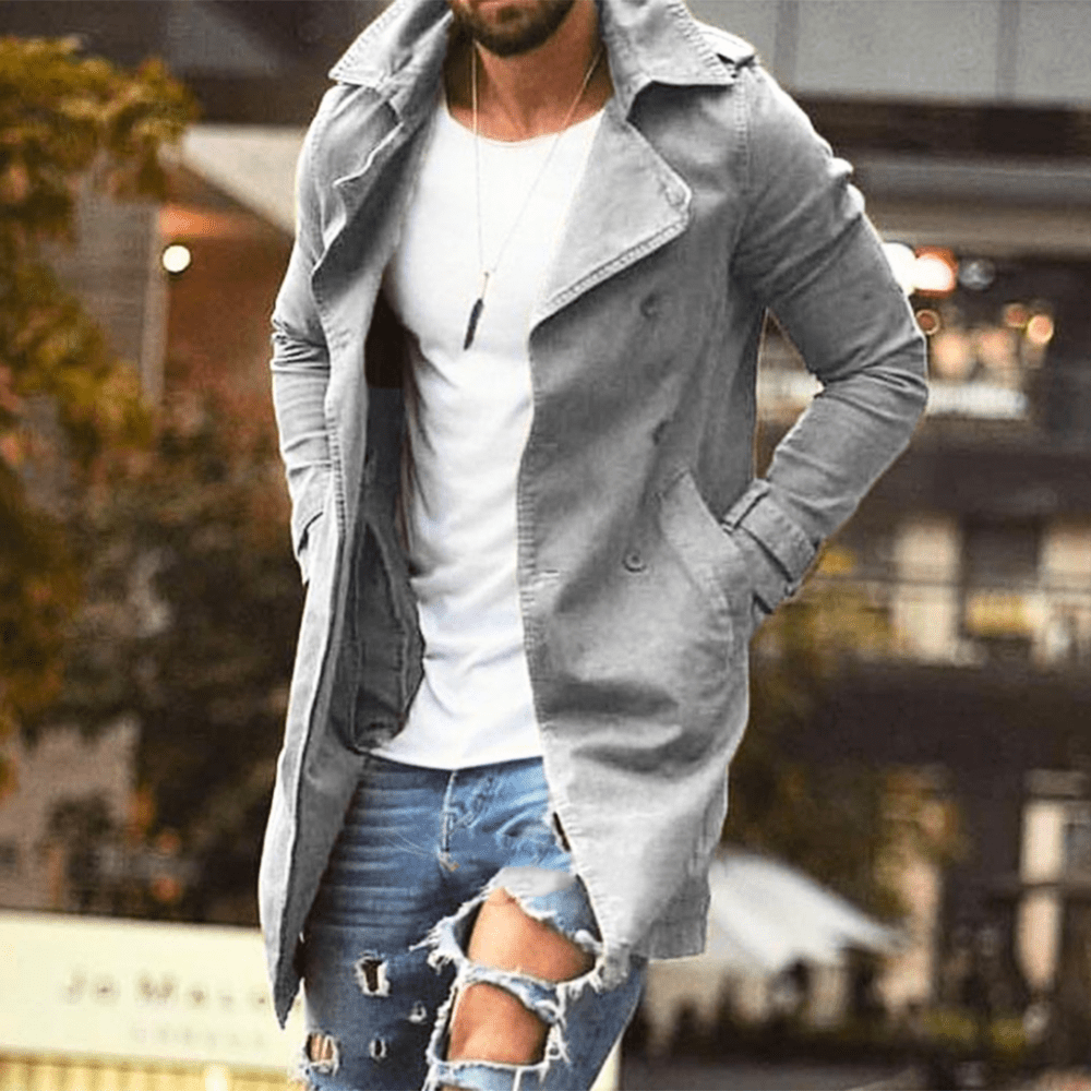 Levoire | Manteau Long Tendance Homme Gris