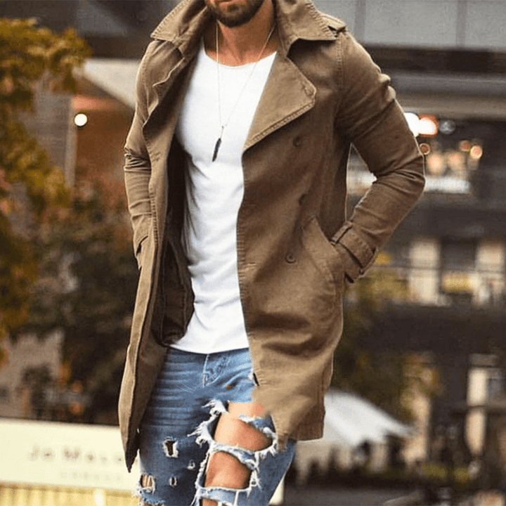 Levoire | Manteau Long Tendance Homme Khaki