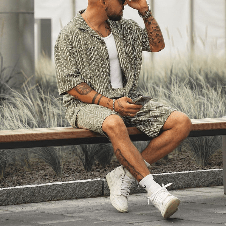 Levoire | Costume d'été léger pour hommes Ensemble de vêtements tendance pour hommes pour le printemps/été