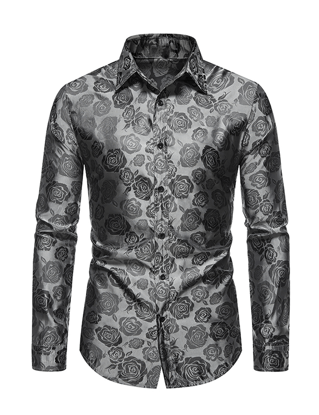 Levoire | Chemise Fleurs Rétro Homme Gris