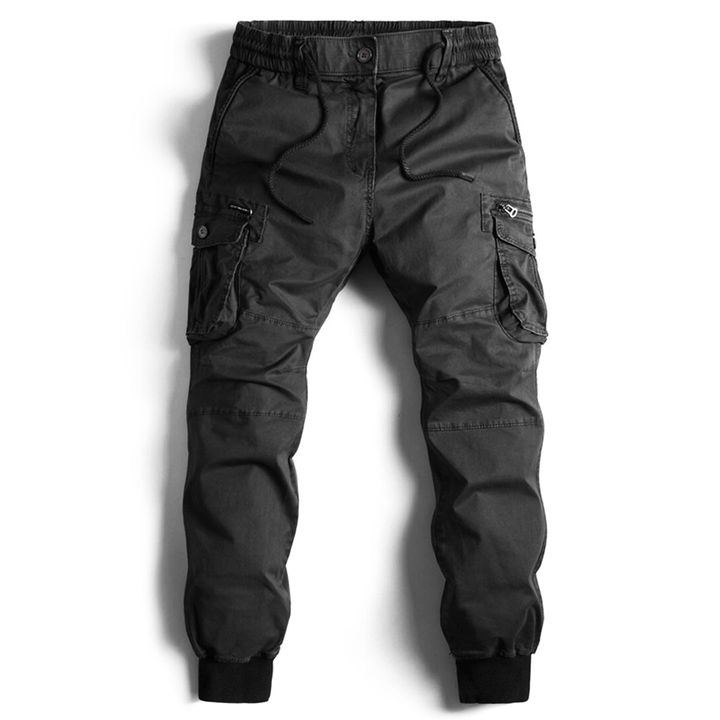 Levoire | Pantalon cargo long homme grandes poches confortable Noir de minuit