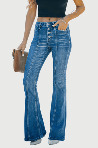 Levoire | Jean Taille Haute À Jambes Larges Pour Femmes