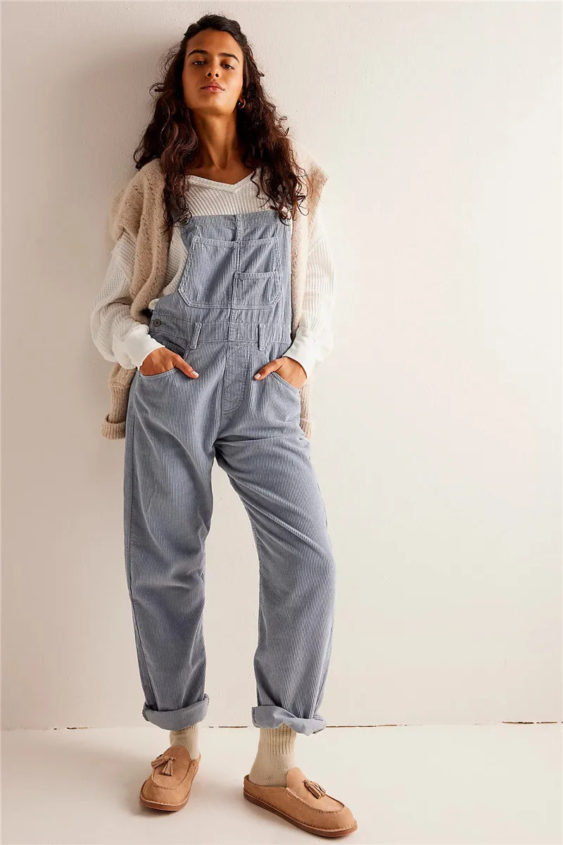 Levoire | Salopette En Denim Rento Avec Bretelles Réglables Et Poches Gris