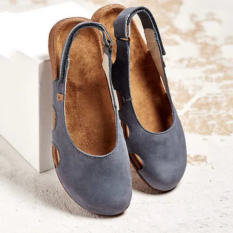 Levoire | Sandales En Cuir Avec Soutien Bleu