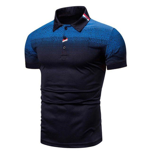 Levoire | Polo Noir Col Côtelé Homme Bleu