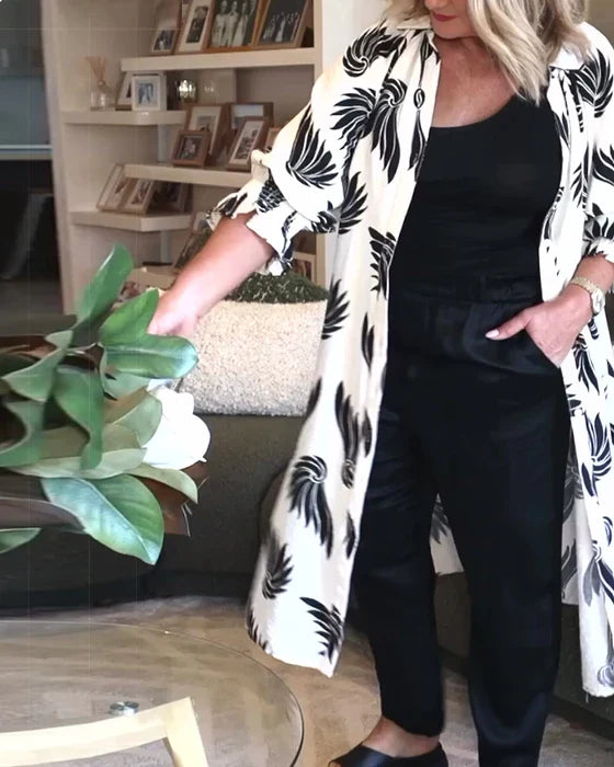 Levoire | Veste Avec Revers Et Bouton, Imprimée