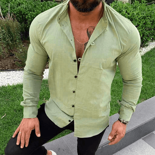 Levoire | Chemise élégante pour hommes en lin uniforme