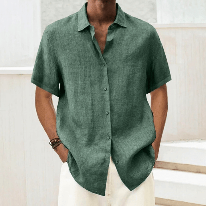 Levoire | Chemise Manches Courtes Printemps Homme Vert