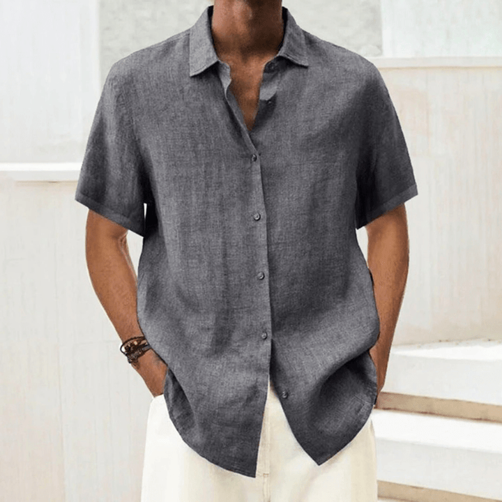 Levoire | Chemise Manches Courtes Printemps Homme Gris foncé