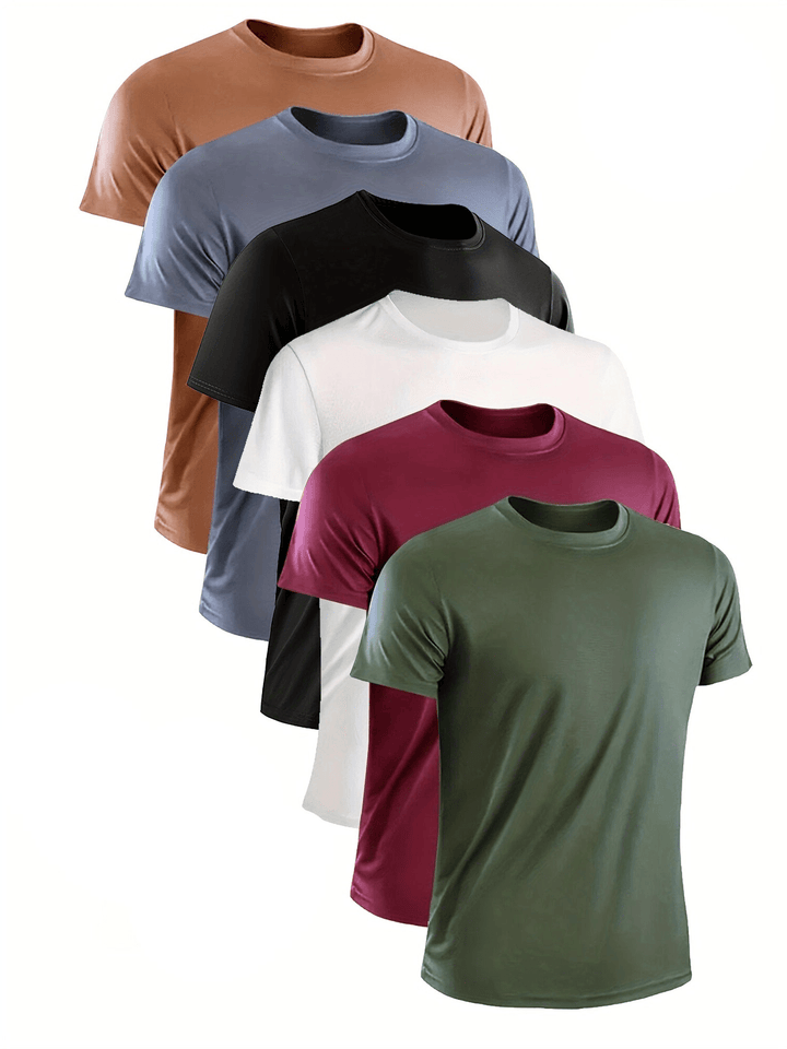 Levoire | Chemises Hommes 6 Pack T-Shirts de Sport pour Hommes Sèche Rapidement & Respirant
