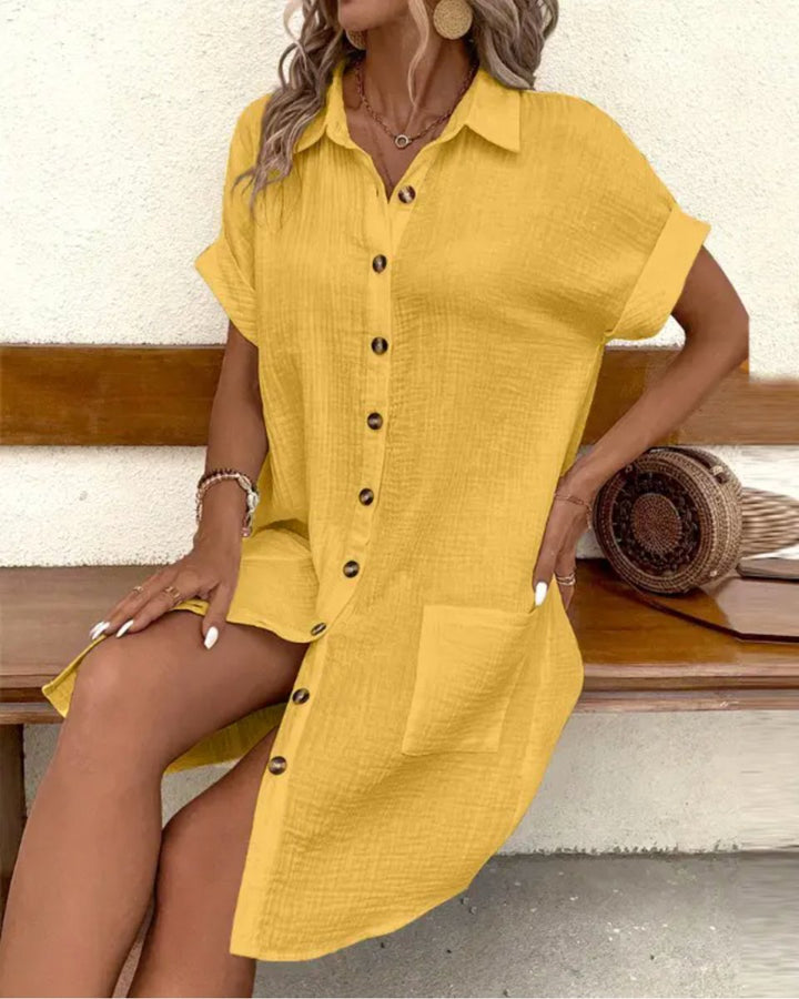 Levoire | Robe Confortable Classique Jaune