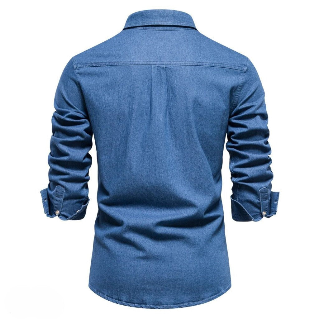 Levoire | Chemise en denim à manches longues avec poche
