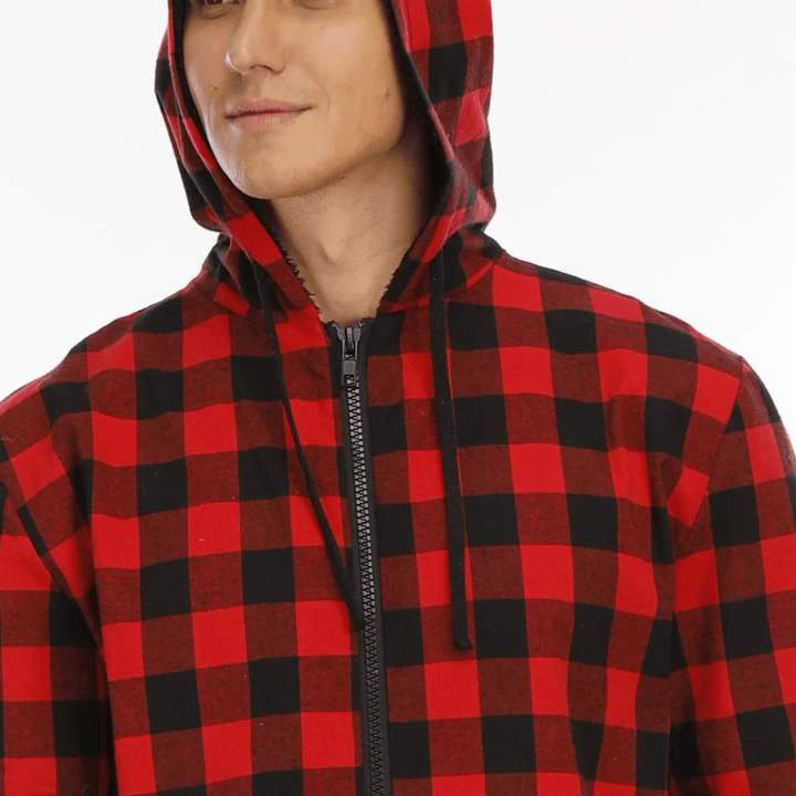 Levoire | Pyjama Onesie à carreaux pour hommes Design chaud et confortable