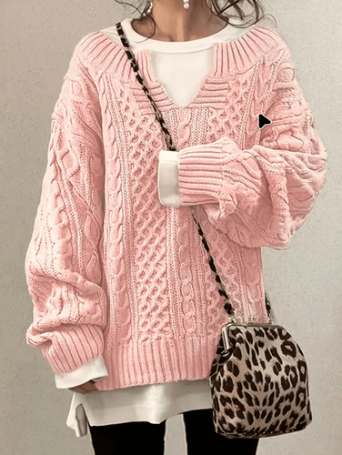 Levoire | Pull en tricot avec col en V pull femme