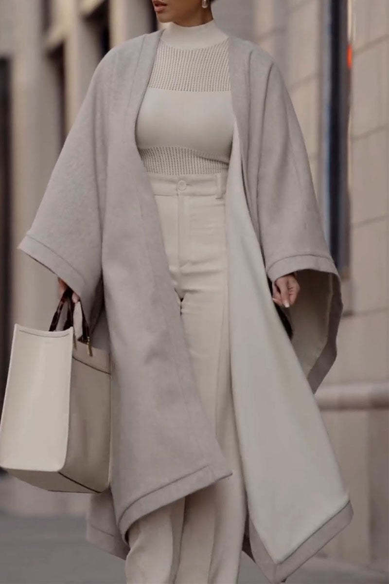 Levoire | Grand Format Gilet Avec Design Color Block Pour Femmes Beige