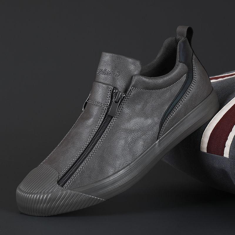 Levoire | Chaussures Lisses Confortables Avec Fermeture Éclair Réglable Gris