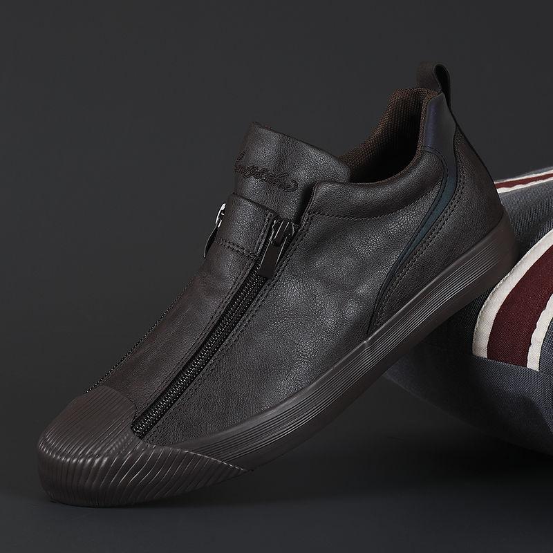 Levoire | Chaussures Lisses Confortables Avec Fermeture Éclair Réglable Braun