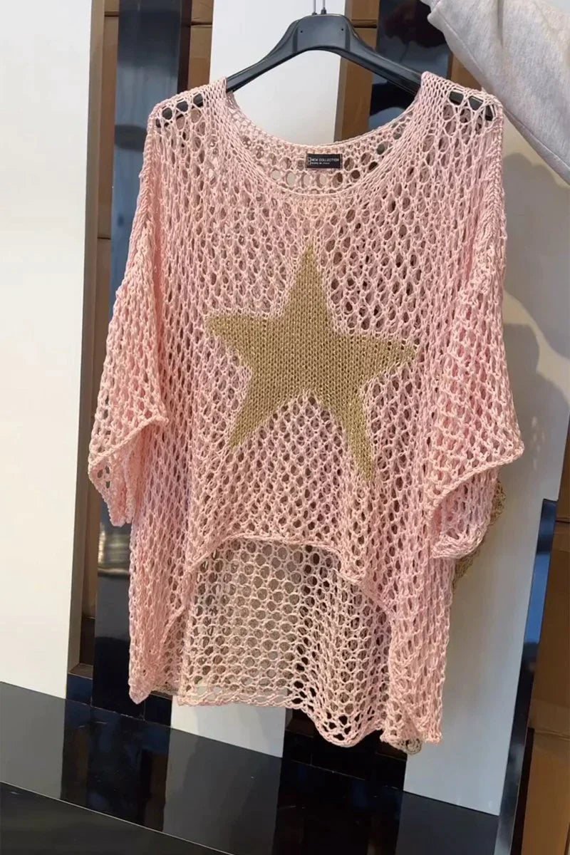 Levoire | T-shirts à étoiles tricotés Rosa