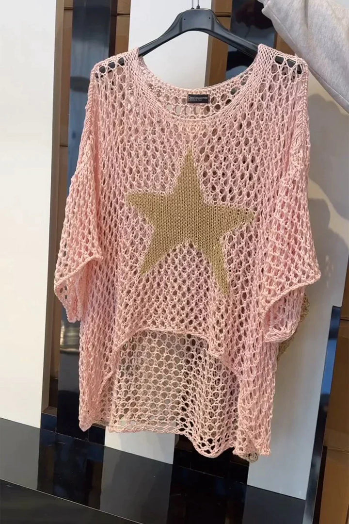 Levoire | T-shirts à étoiles tricotés Rosa