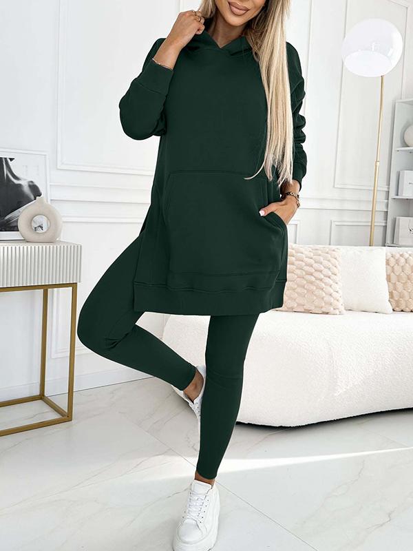 Levoire | Ensemble Sweat À Capuche Et Leggings Vert foncé